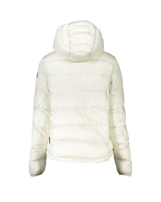 Napapijri White Elegant Hooded Eco Jacket