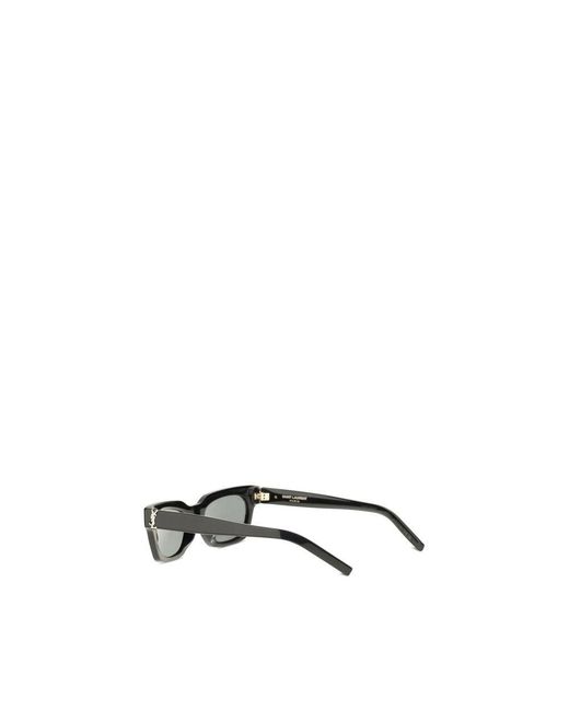 Saint Laurent Gray Black Acetate Sunglasses