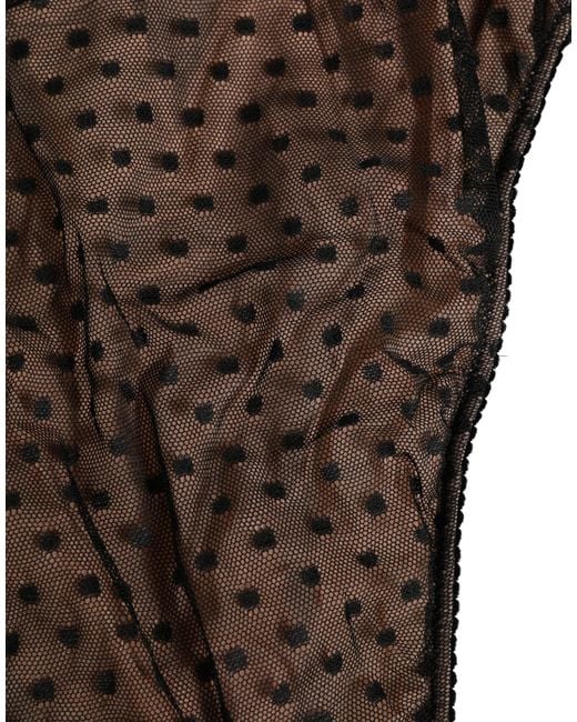 Dolce & Gabbana Gray Polka Dot Butterfly Brief Underwear Dots Nylon Elastane Clothing