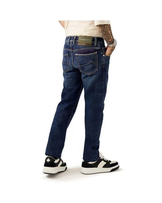 Jacob Cohen Blue Cotton Skinny Jean for men