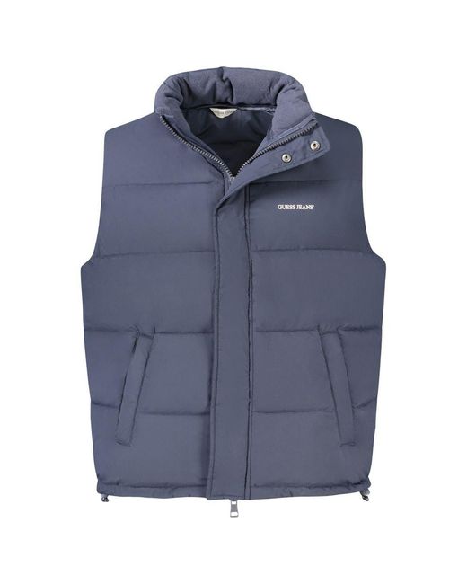 Guess Blue Polyester Men Jacket for men