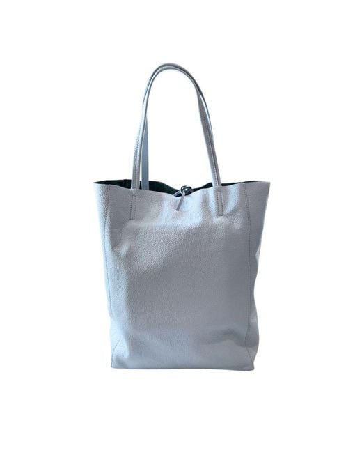 Baldinini Blue Cowhide Clutch Bag
