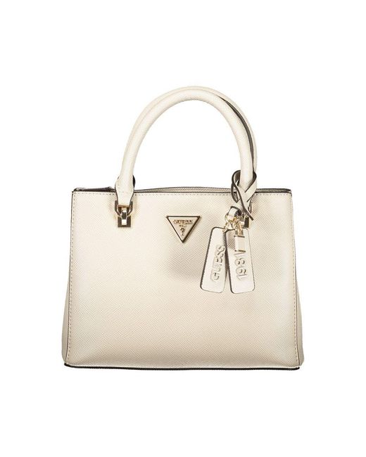 Guess Natural Beige Polyurethane Handbag