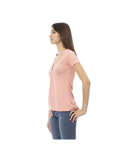 TRUSSARDI ACTION Pink Multicolor Cotton T