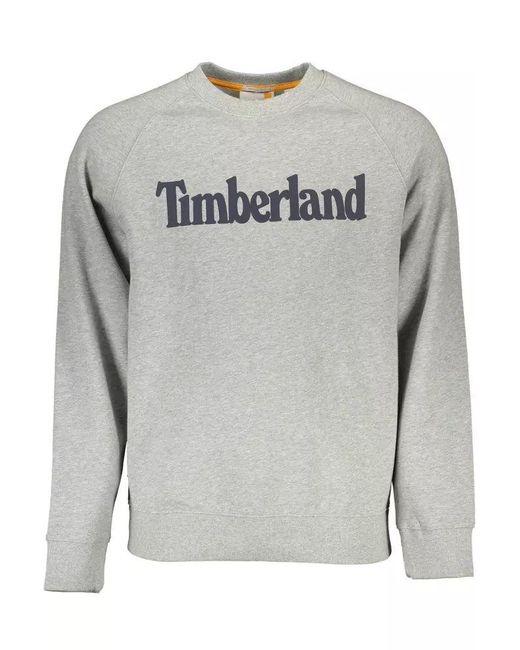 Timberland Gray Cotton Sweater for men