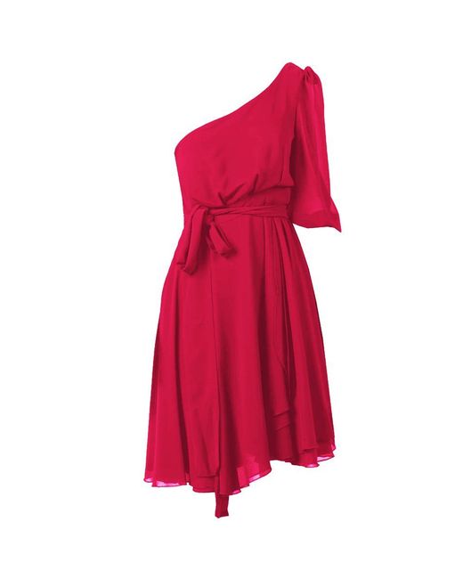 Pinko Red Fuchsia Polyester Dress