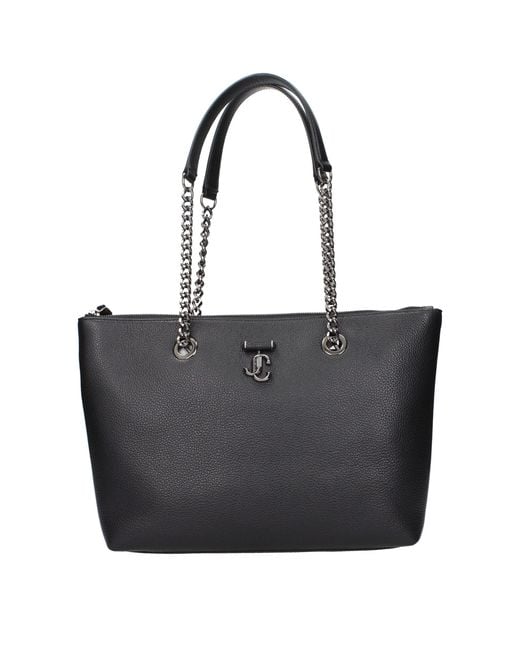 Jimmy Choo Black Leather Shoulder Bag