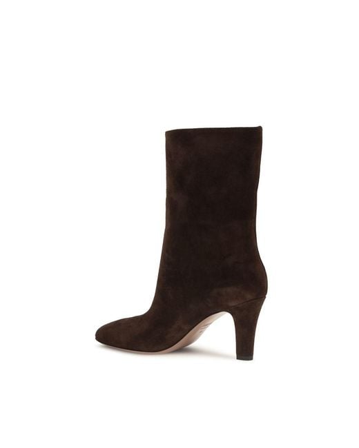 Paris Texas Black Brown Suede Leather Ankle Boots