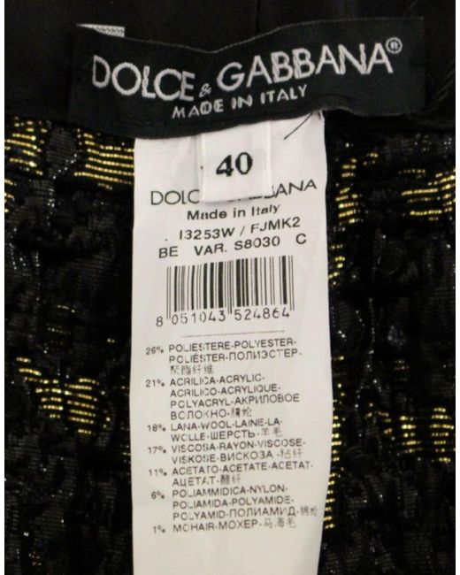 Dolce & Gabbana Black Elegant Designer Woven Short