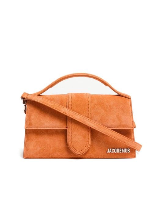 Jacquemus Orange Terracotta Leather Le Grand Bambino Handbag
