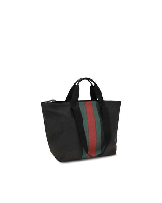 Gucci Black Cotton Shoulder Bag for men
