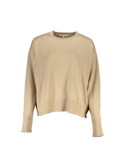 Patrizia Pepe Natural Chic Crew Neck Sweater With Contrast Details