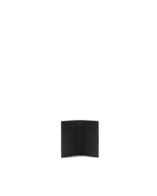 Prada Black Calf Leather Bos Taurus Wallet for men