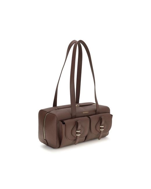Coccinelle Brown Calf Leather Bos Taurus Shoulder Bag