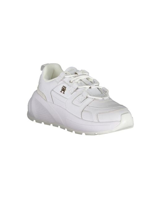 Tommy Hilfiger White Elevated Sneaker Elegance With Contrast Accents