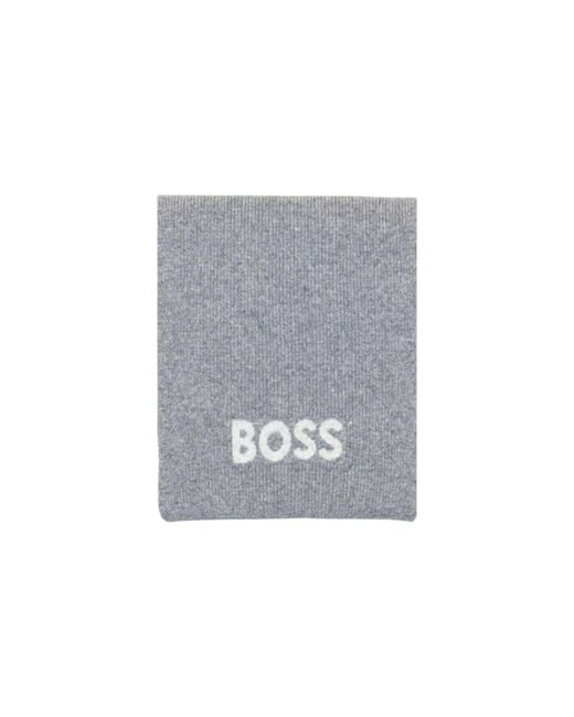 Boss Gray Polyacrylic Scarf for men
