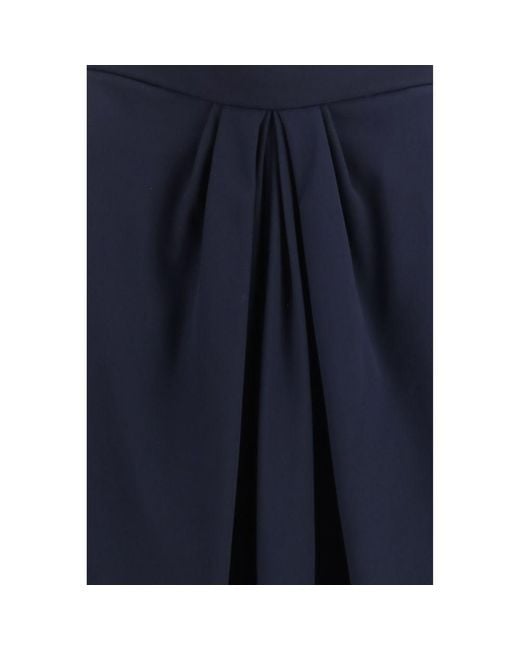 Giorgio Armani Blue Silk Long Skirt