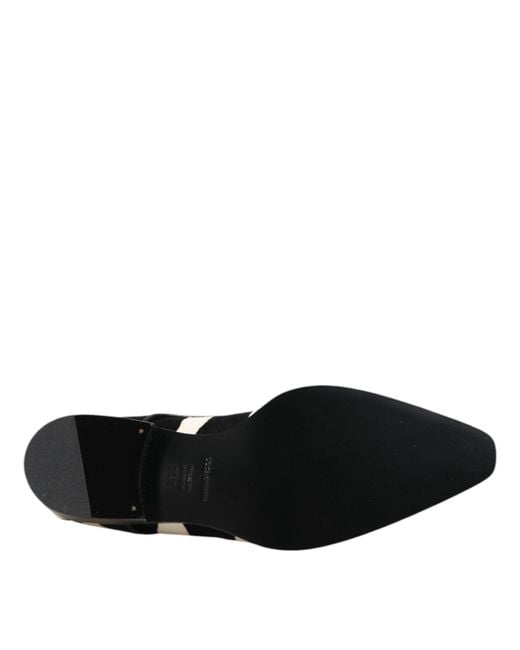 Dolce & Gabbana Black White Zebra Pony Fur Dress Shoes for men