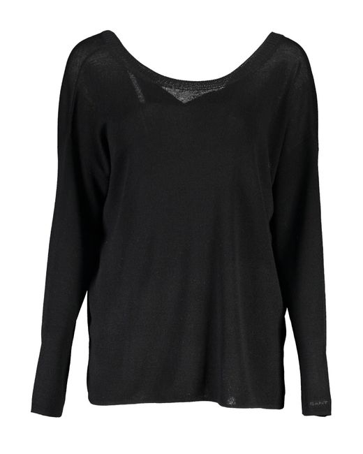 Gant Black Ele Woolen Long-Sleeve Sweater