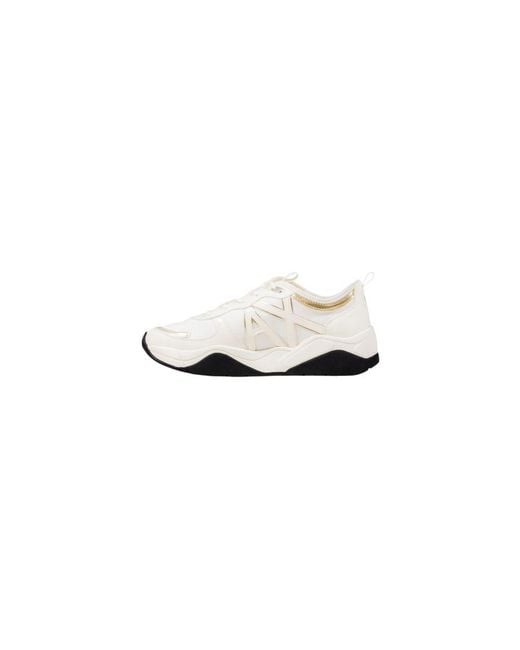 ARMANI EXCHANGE White Polyester Athletic Sneakers