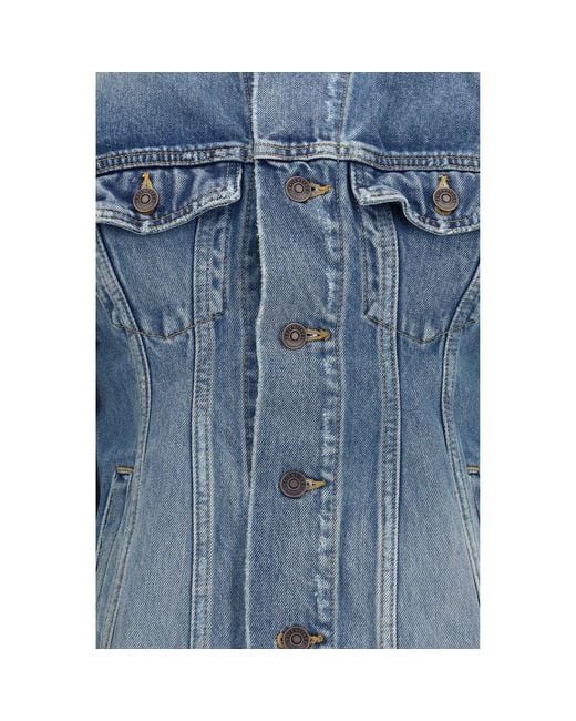 Balenciaga Blue Wool Oves Aries Denim Jacket Clothing