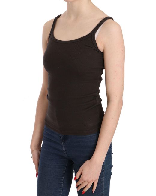 Pink Memories Black Dark Sleeveless Spaghetti Strap Blouse