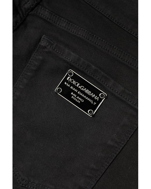 Dolce & Gabbana Black Cotton Mid Waisted Skinny Denim Jeans