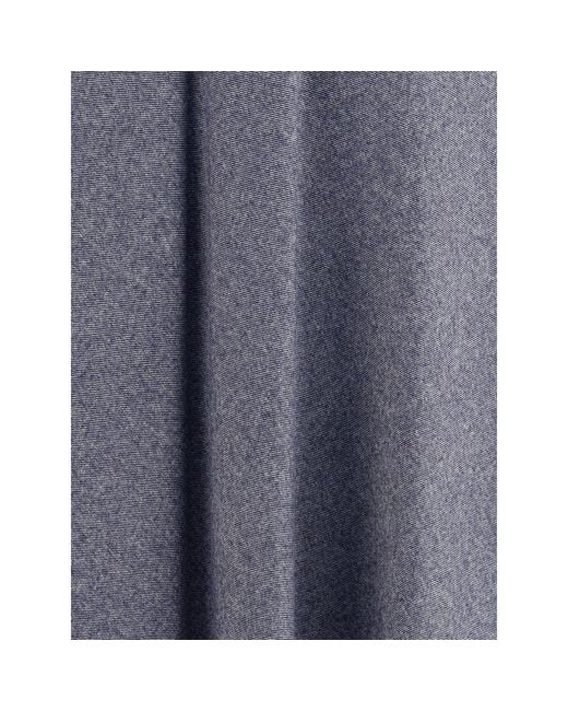 Sara Roka Gray Blue Cotton Midi Skirt