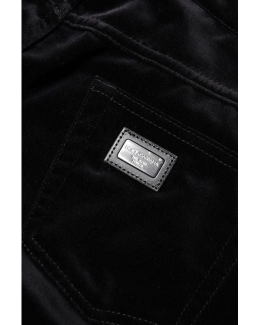 Dolce & Gabbana Black Cotton Skinny Capri Cropped Denim Jeans