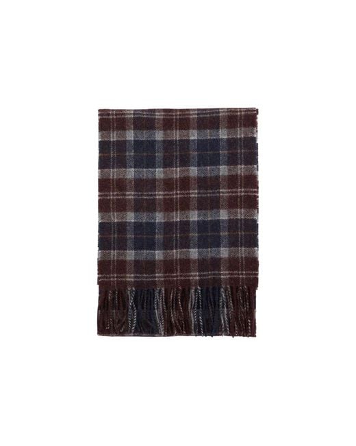 Barbour Blue Bicolor Wool Scarf for men