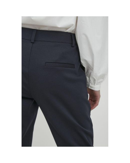 Ichi Blue Recycled Polyester Jeans & Pant