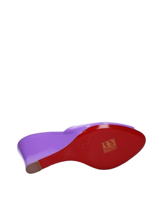 Christian Louboutin Purple Leather Wedge for men