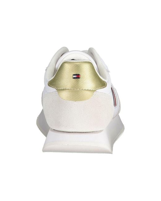 Tommy Hilfiger White Chic Sneakers With Embroidery Accent