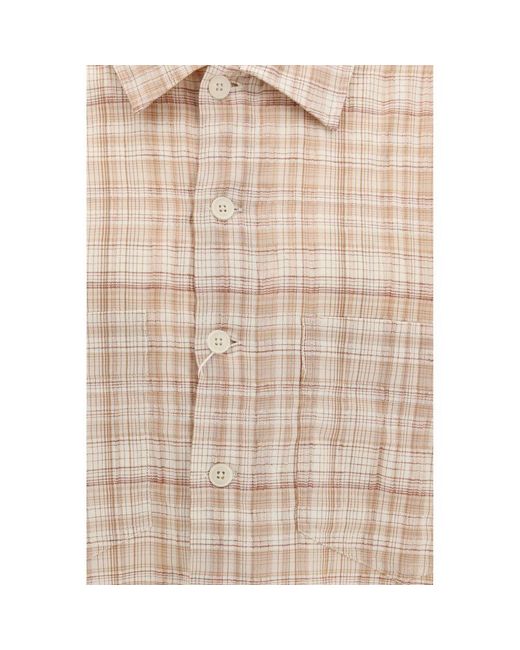 sunflower Natural Orange Cotton Pattern Shirt for men