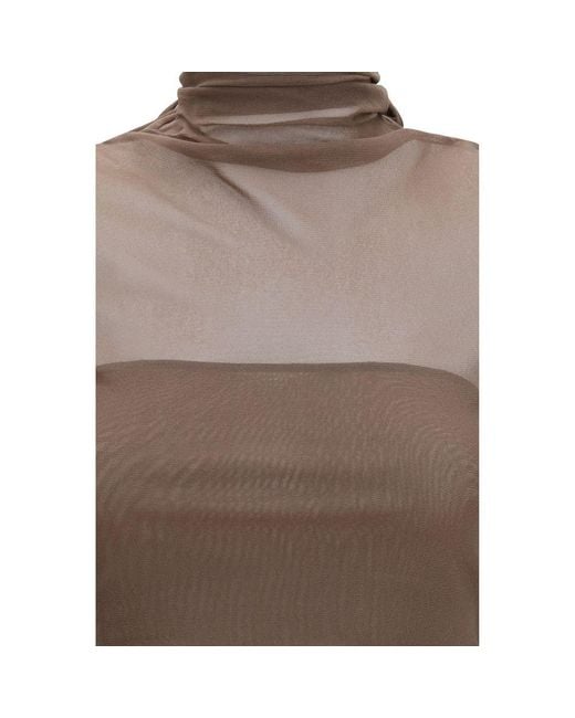 Lemaire Brown Polyamide Pattern Shirt