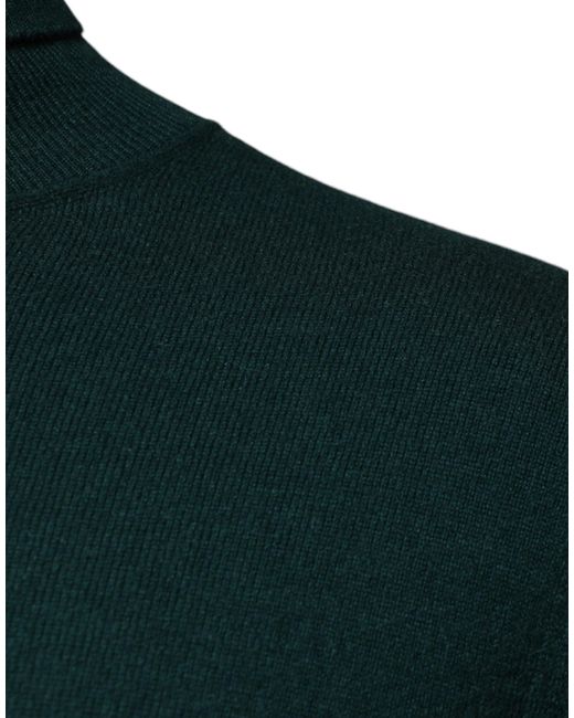 Dolce & Gabbana Green Cashmere Turtleneck Men Pullover Sweater for men