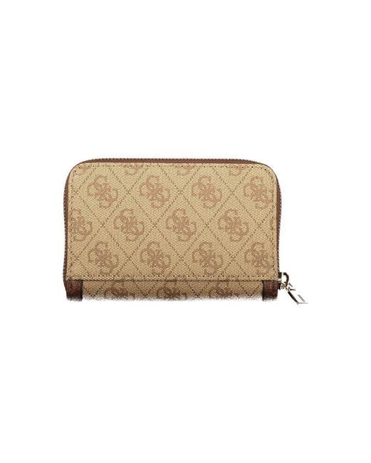 Guess Natural Beige Polyurethane Wallet