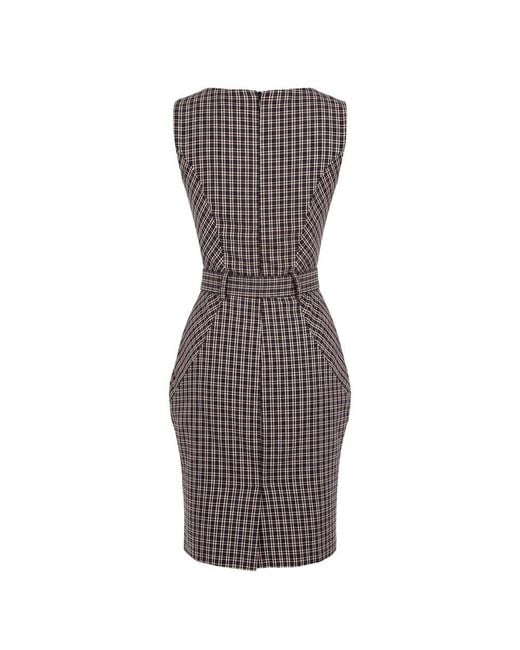 Trussardi Brown Black Cotton Dress