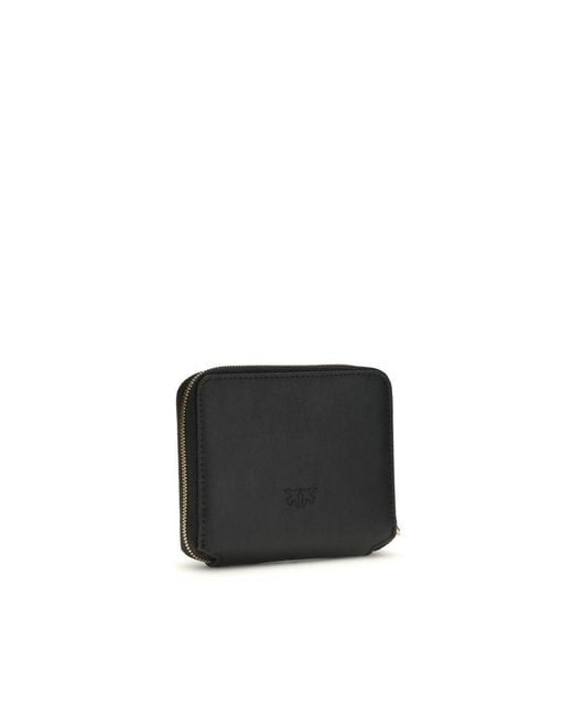 Pinko Black Calf Leather Bos Taurus Wallet