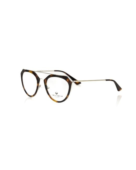 Frankie Morello Brown Aviator-Style Tartarugato Eyewear Frames