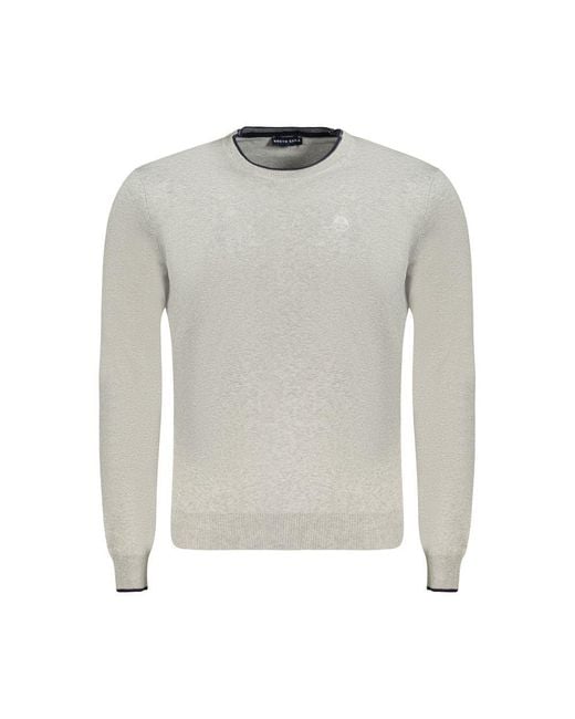 North Sails Gray Cotton Sweater for men