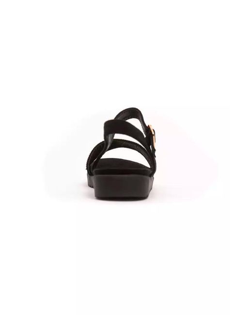 Péché Originel Black Gold Textile Sandal