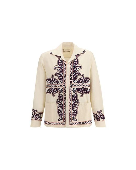 BAZISZT Pink Silk Pattern Shirt for men