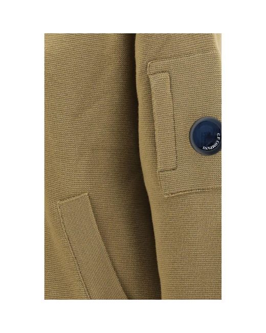 C P Company Green Beige Wool Oves Aries Shell Jacket for men