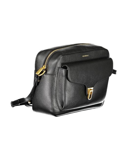 Coccinelle Black Elegant Leather Shoulder Bag