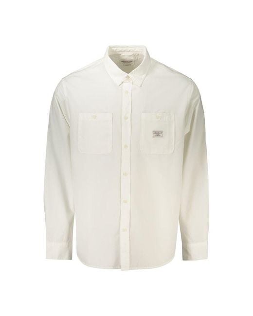 Guess White Cotton Men's Shirt for men