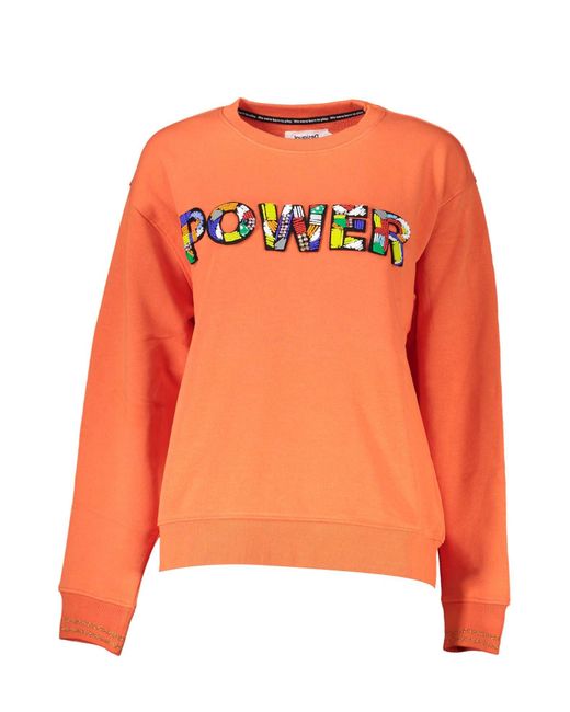 Desigual Orange Cotton Sweater