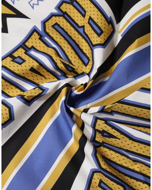 Dolce & Gabbana Blue Dg Royals Square Foulard 50Cm X 50Cm Scarf for men