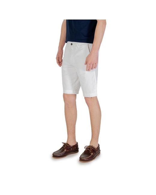 Borghese Blue Cotton Bermuda for men