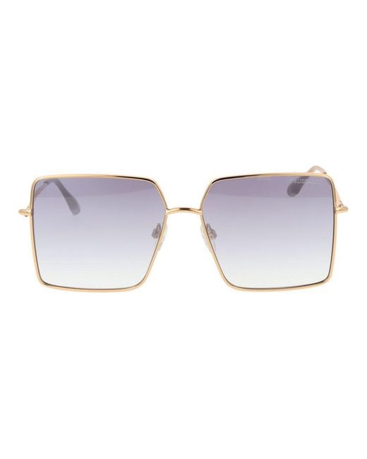 Trussardi Metallic Gold Stainless Steel Sunglasses